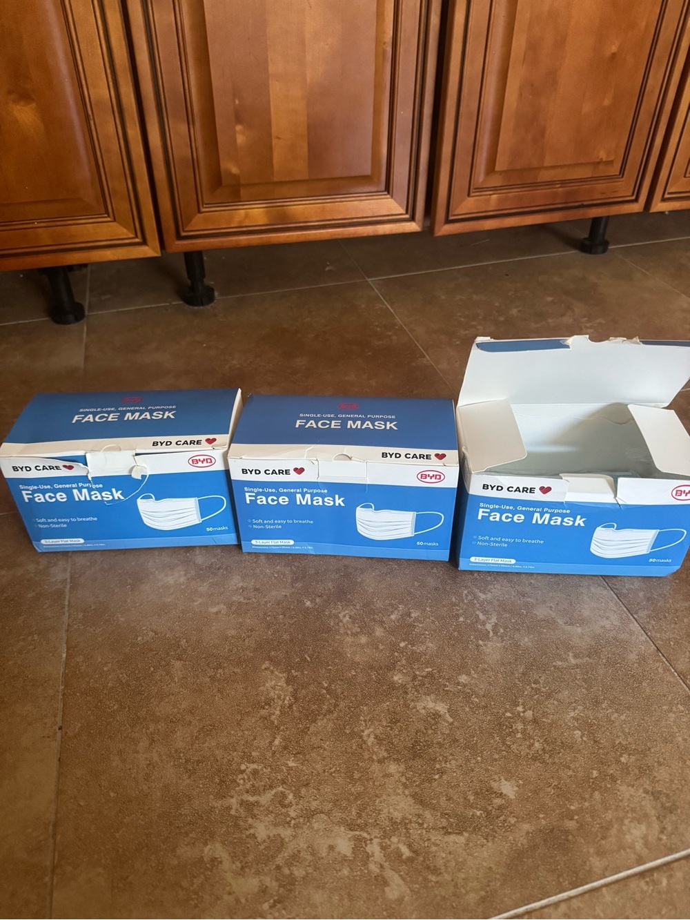 Blue Disposable Face Mask - 3-Pack Boxes